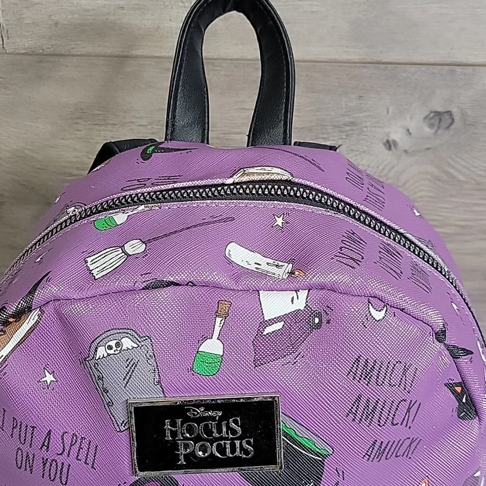 Disney Hocus Pocus Purple Black Mini Backpack